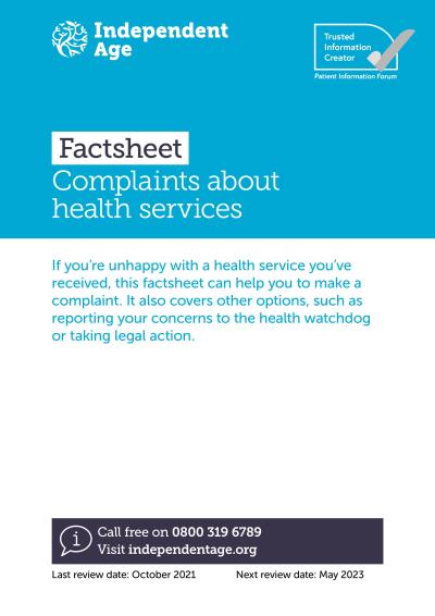 Complaints about health services cover