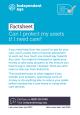 Can I protect my assets factsheet cover image